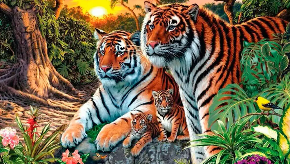 El desafío visual que nadie ha logrado resolver afirma que se esconden más de 60 tigres en una sola imagen