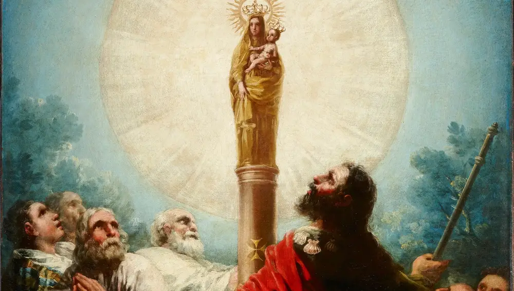 La obra 'Francisco de Goya:Aparición de la Virgen del Pilar al Apóstol Santiago y sus discípulos' ALCALÁ SUBASTAS 03/06/2022