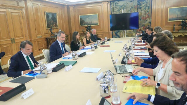 El encuentro tuvo lugar en el Salón de Audiencias del Palacio de la Zarzuela