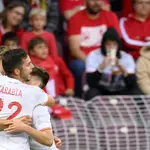 Sarabia marcó el gol que dio el triunfo a España ante Suiza