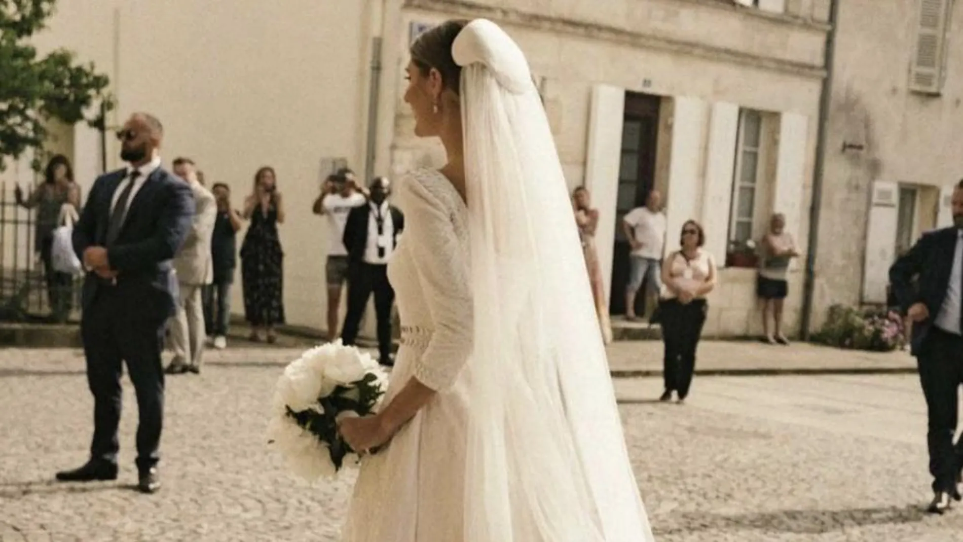 María de la Orden y su espectacular vestido de novia.