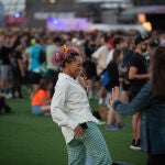 Un grupo de personas durante la cuarta jornada del Festival Primavera Sound Barcelona 2022