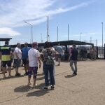 Asamblea de trabajadores en Cerealto Siro, en Venta de Baños (Palencia)
