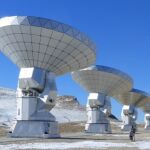 Radio telescopios del observatorio de la meseta de Bure, en Francia