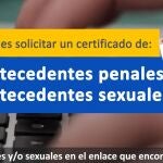 Tutorial del Ministerio de Justicia para "borrar" los antecedentes penales y sexuales