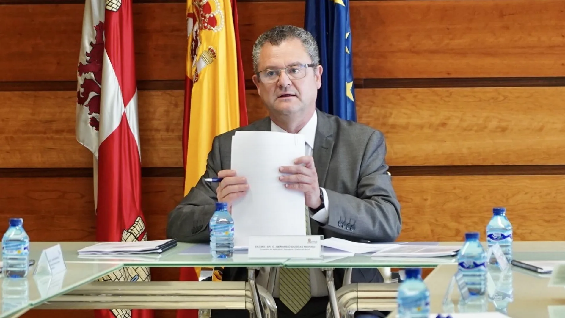 El consejero de Agricultura, Ganadería y Desarrollo Rural, Gerardo Dueñas