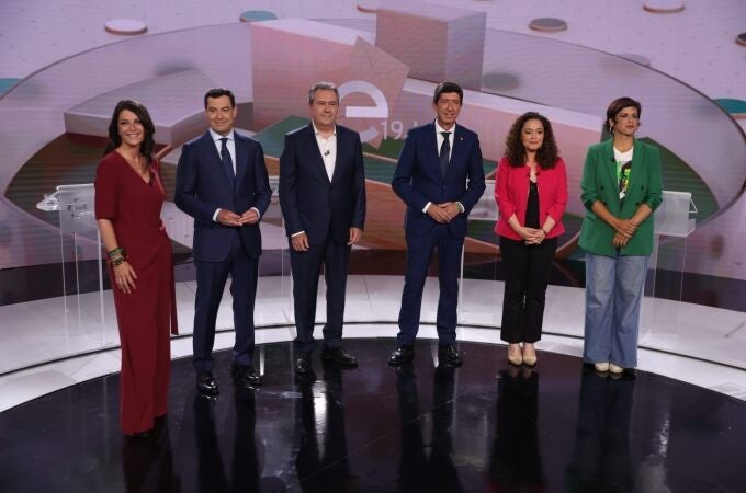 Los seis candidatos a las elecciones del 19J. JOAQUÍN CORCHERO/EUROPA PRESS