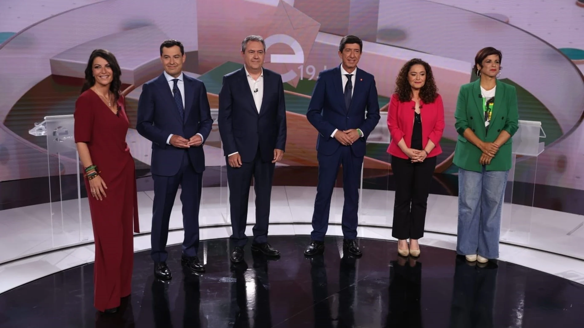 Los seis candidatos a las elecciones del 19J. JOAQUÍN CORCHERO/EUROPA PRESS