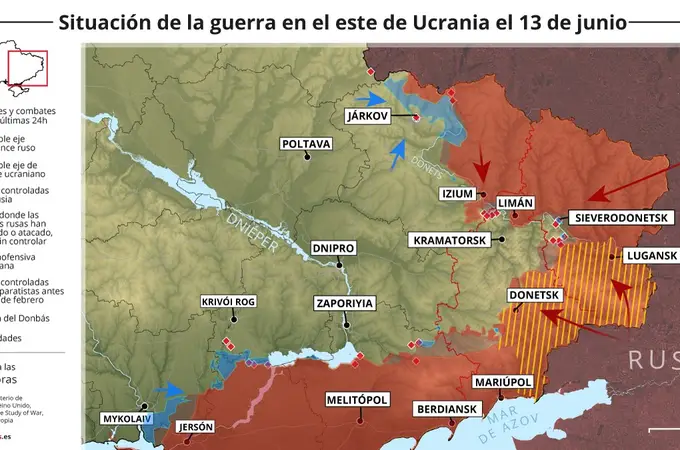 Última hora de la guerra en Ucrania | Todos los puentes a Severodonetsk están destruidos y no es posible evacuar civiles