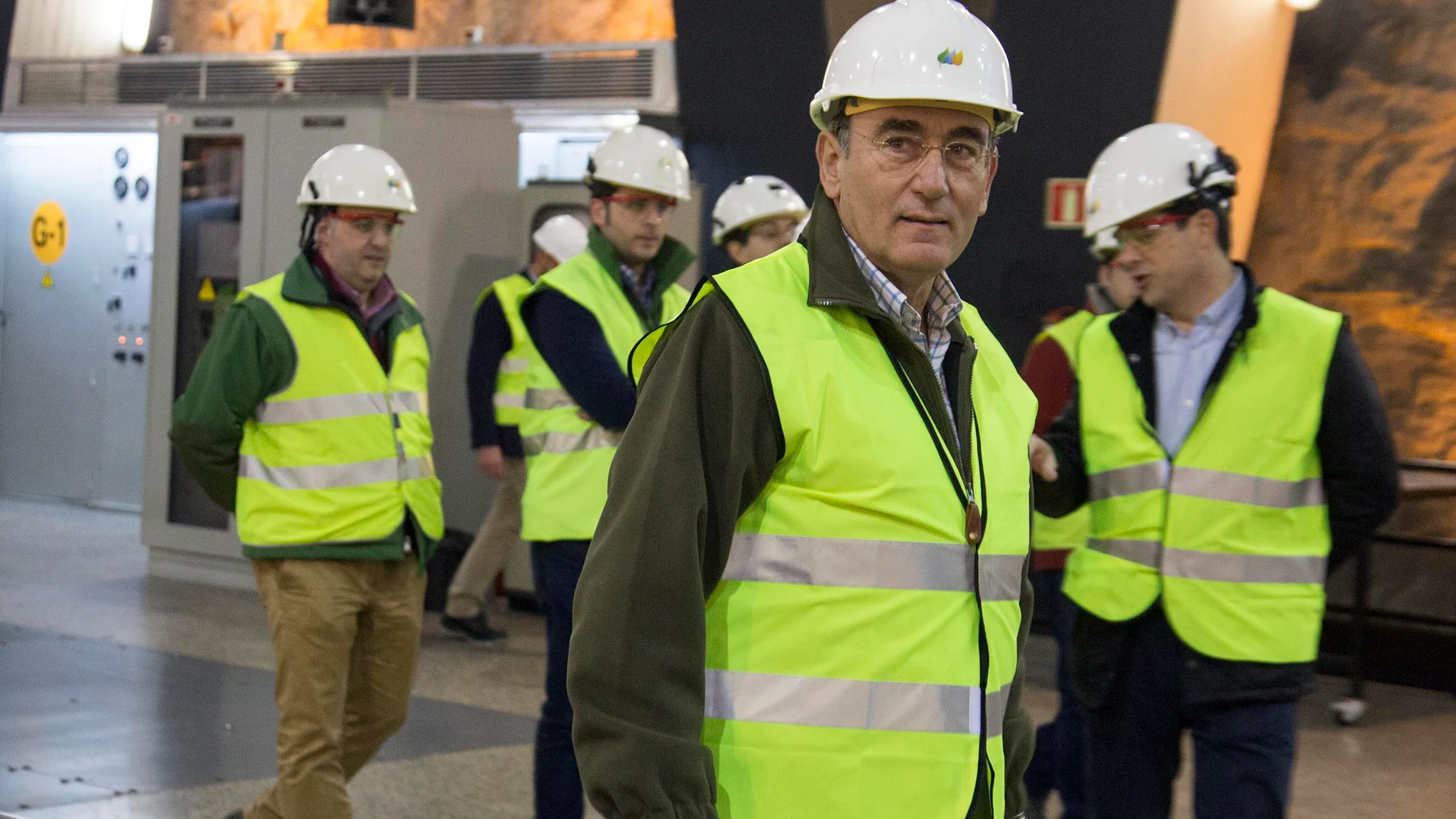 El presidente de Iberdrola, Ignacio Galán, en una visita a la central hidroeléctrica Aldeadávila