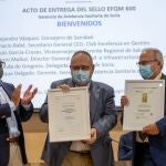 El consejero de Sanidad, Alejandro Vázquez, asiste a la entrega del sello EFQM 600 a la Gerencia Asistencial de Soria