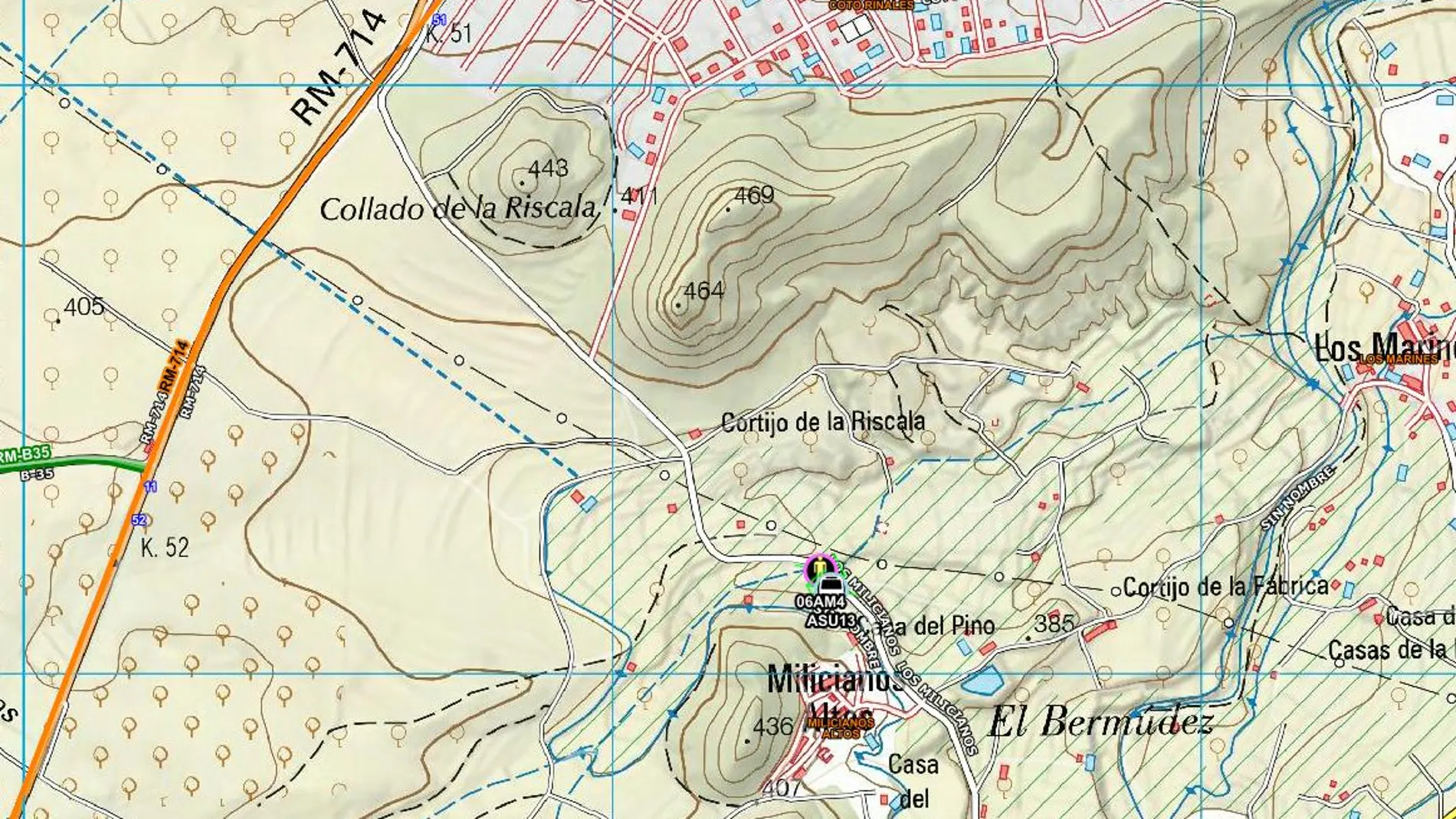 Lugar, sobre el mapa, en el que ha tenido lugar el suceso