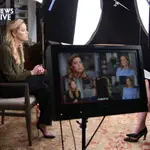 Amber Heard, durante su entrevista con Savannah Guthrie. AP
