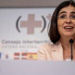 La ministra de Sanidad, Carolina Darias, comparece tras una reunión plenaria del Consejo Interterritorial del SNS (CISNS), el pasado 15 de junio