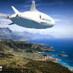Recreación de un Airlander 10 con la librea de Air Nostrum