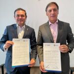Los alcaldes de Salamanca, Carlos García Carbayo, y de Guanajuato, Mario Navarro
