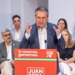 El candidato socialista a la Presidencia de la Junta de Andalucía, Juan Espadas