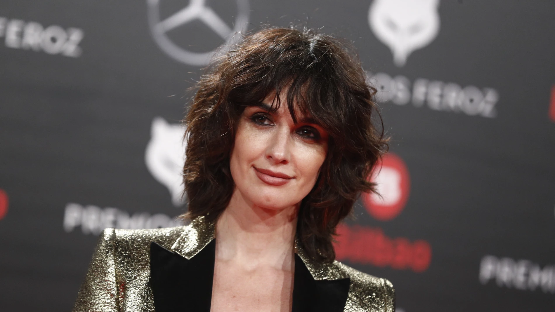 La actriz Paz Vega en el photocall de la sexta edición de los Premios Feroz en Bilbao el sábado 19 de enero de 2019.