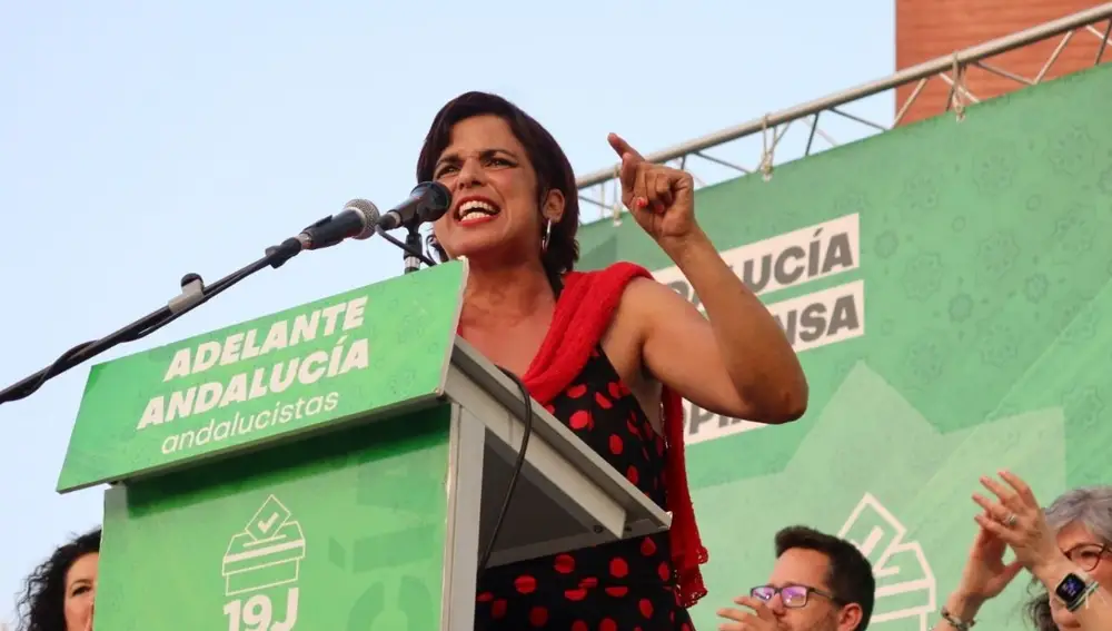 Teresa Rodríguez en su acto de cierre de campaña ADELANTE ANDALUCÍA 17/06/2022