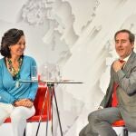 Ana Patricia Botín, presidenta de Banco Santander, junto a Héctor Grisi