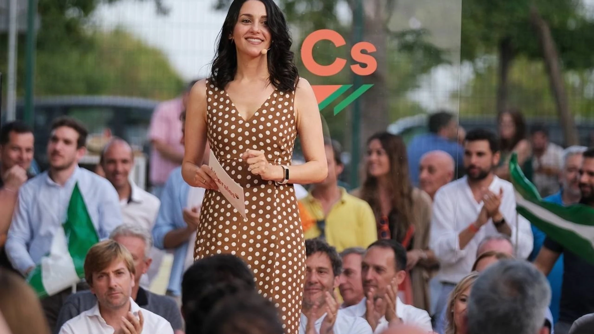 La presidenta de Cs, Inés Arrimadas durante la campaña electoral en Andalucía