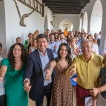 Juan Marín e Inés Arrimadas, junto a los consejeros de Ciudadanos en el Gobierno andaluz