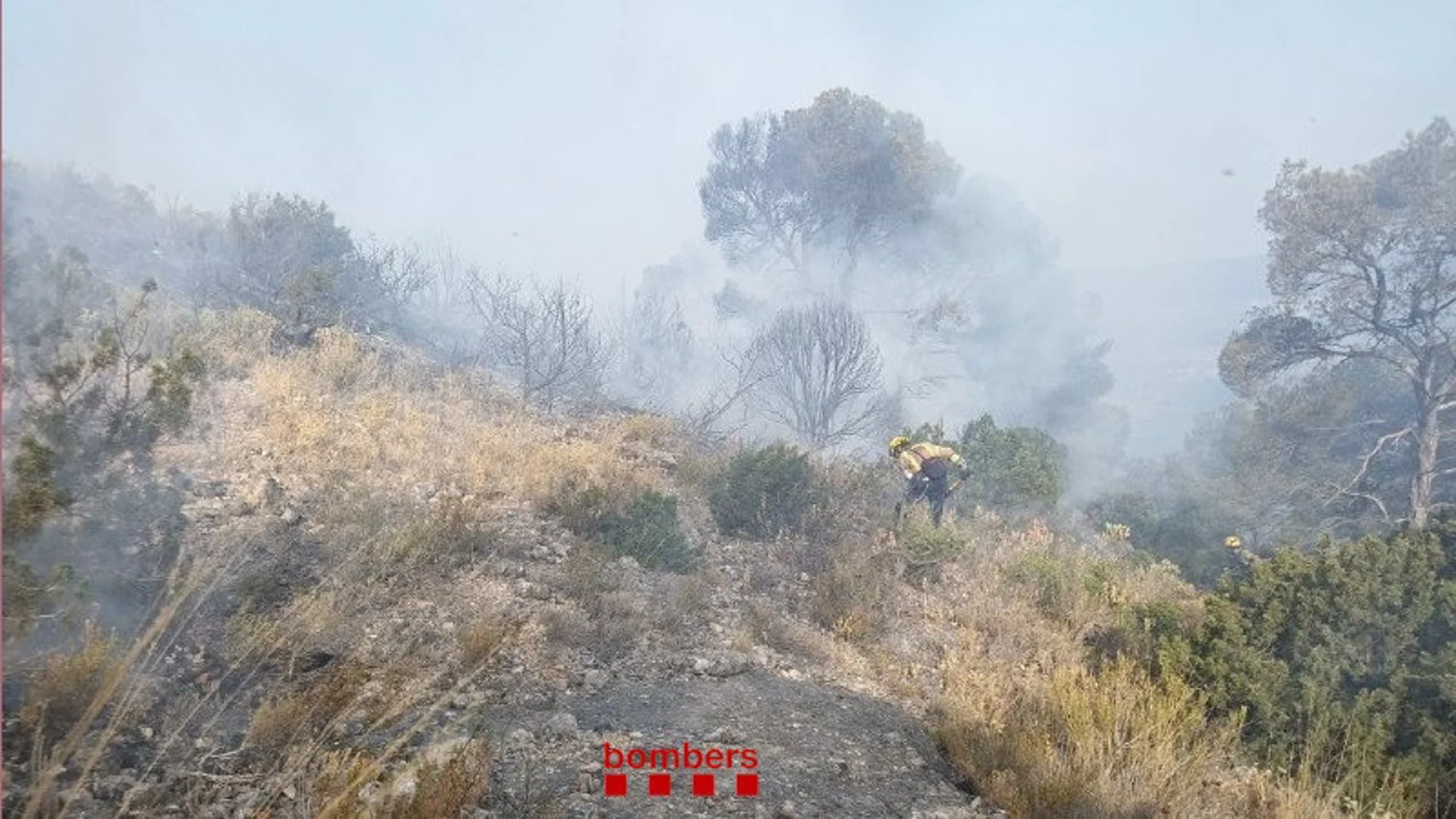 El incendio entre Bot y Horta de Sant Joan