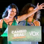 La candidata de Vox a la presidencia de la Junta de Andalucía, Macarena Olona, tras los resultados de las elecciones hoy domingo 19 de junio en Sevilla.