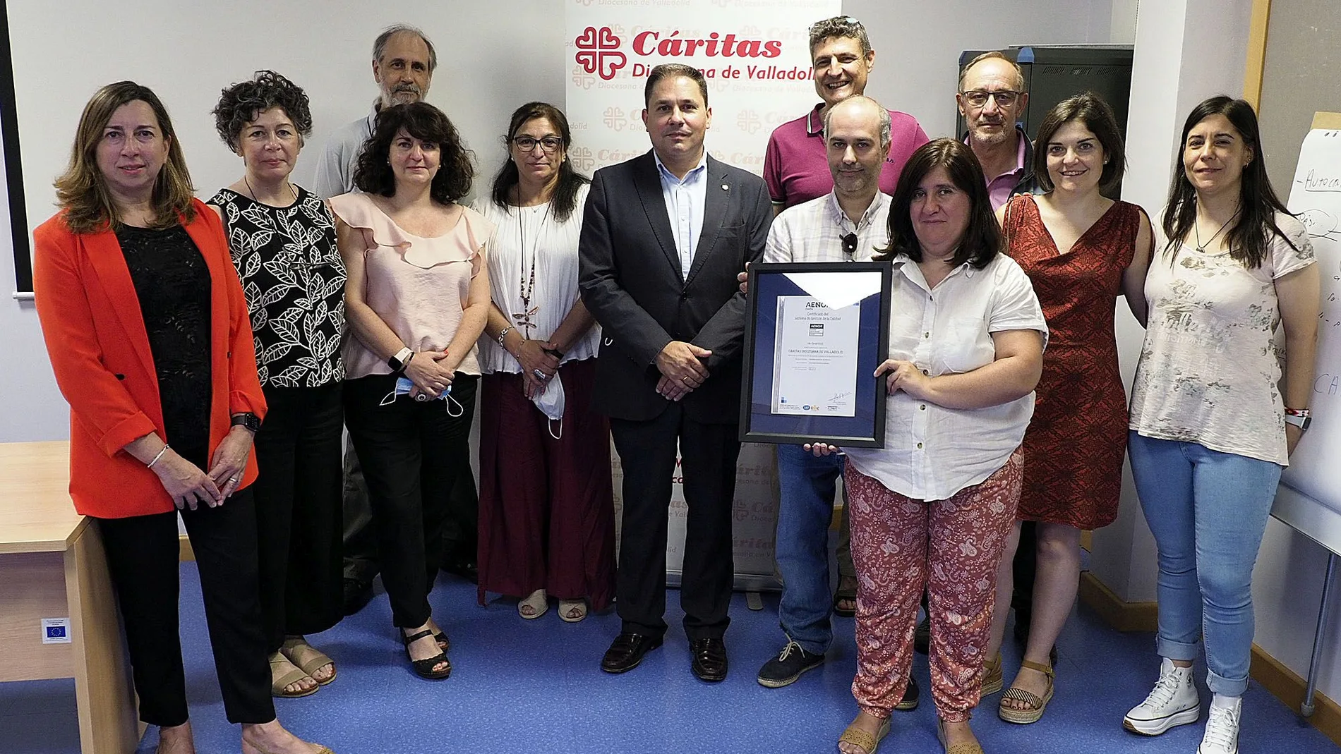 Cáritas Diocesana de Valladolid, distinguida con la certificación de calidad ISO 9001 otorgada por AENOR