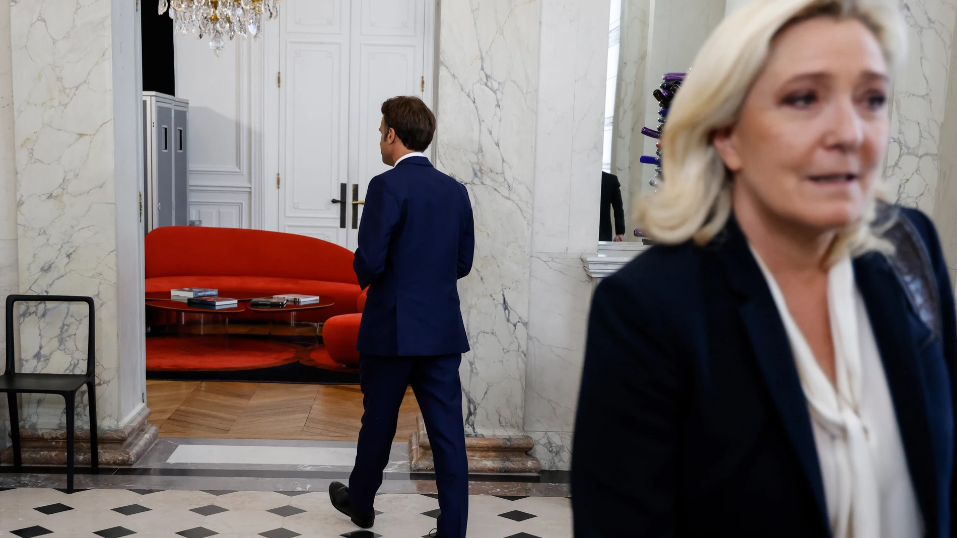 Marine Le Pen se reunió este martes en el Elíseo con el presidente Emmanuel Macron
