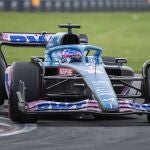 Fernando Alonso, con su Alpine en el Gran Premio de Canadá.