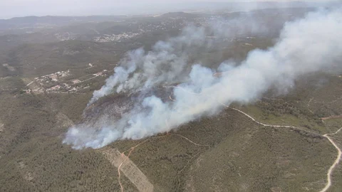 Imagen del incendio de Sant Pere de Ribes