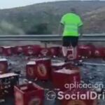 Imagen de las cervezas en la autovía