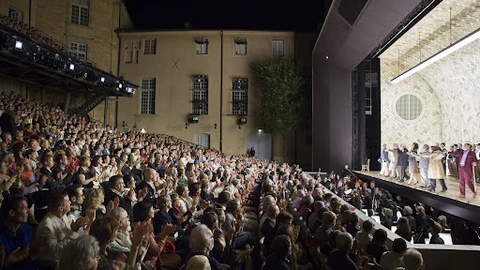 Vista del festival Aix-on-Provence de Francia