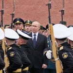El presidente Vladimir Putin en una imagen de archivo de los actos de conmemoración del Día de la Victoria sobre los nazis