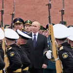 El presidente Vladimir Putin en una imagen de archivo de los actos de conmemoración del Día de la Victoria sobre los nazis