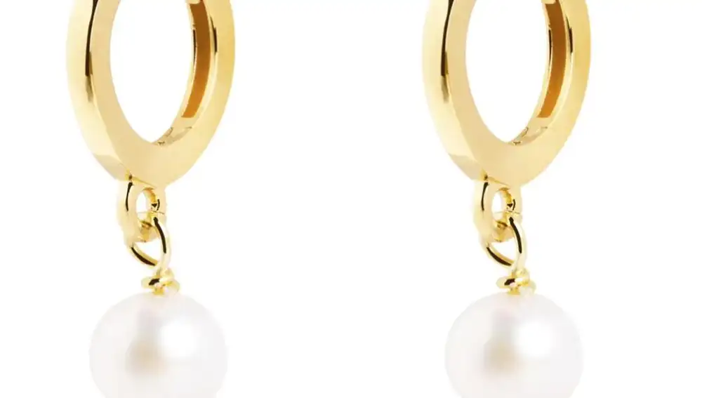 Pendientes Aro Pearl Oro.