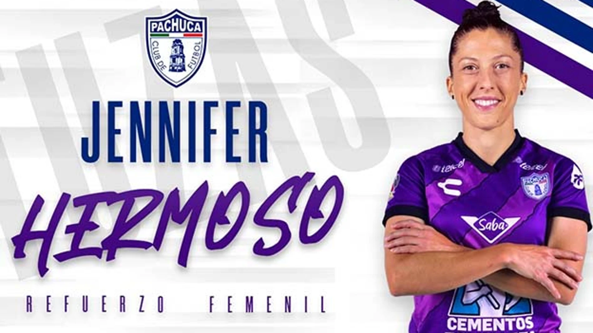 Jenni Hermoso es nueva jugadora del Pachuca de México.