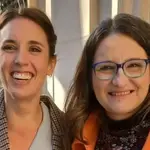 La ministra de Igualdad, Irene Montero, junto a la vicepresidenta del gobierno valenciano, Mónica Oltra