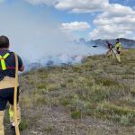 Bomberos de Valladolid en el incendio de Zamora