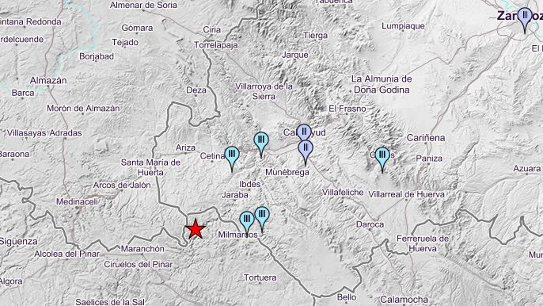 El terremoto se ha producido en el límite entre las provincias de Guadalajara y Aragón