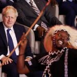 El primer ministro, Boris Johnson, atiende la ceremonia de apertura de la cumbre de la Commonwealth en Kigali