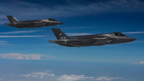 Dos F-35A de la fuerza aérea italiana