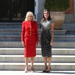Doña Letizia recibe a la primera dama de EE UU