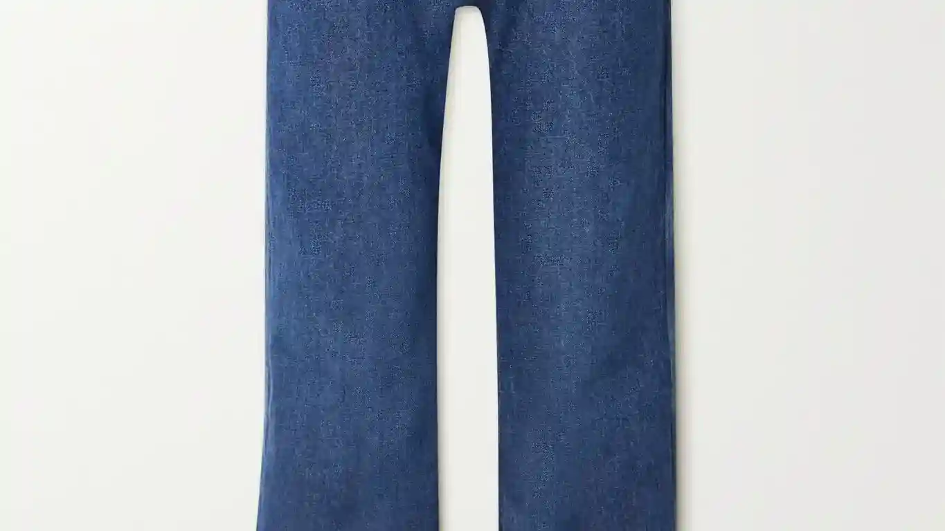 Jeans rectos de tiro medio bicolor, de Maison Margiela