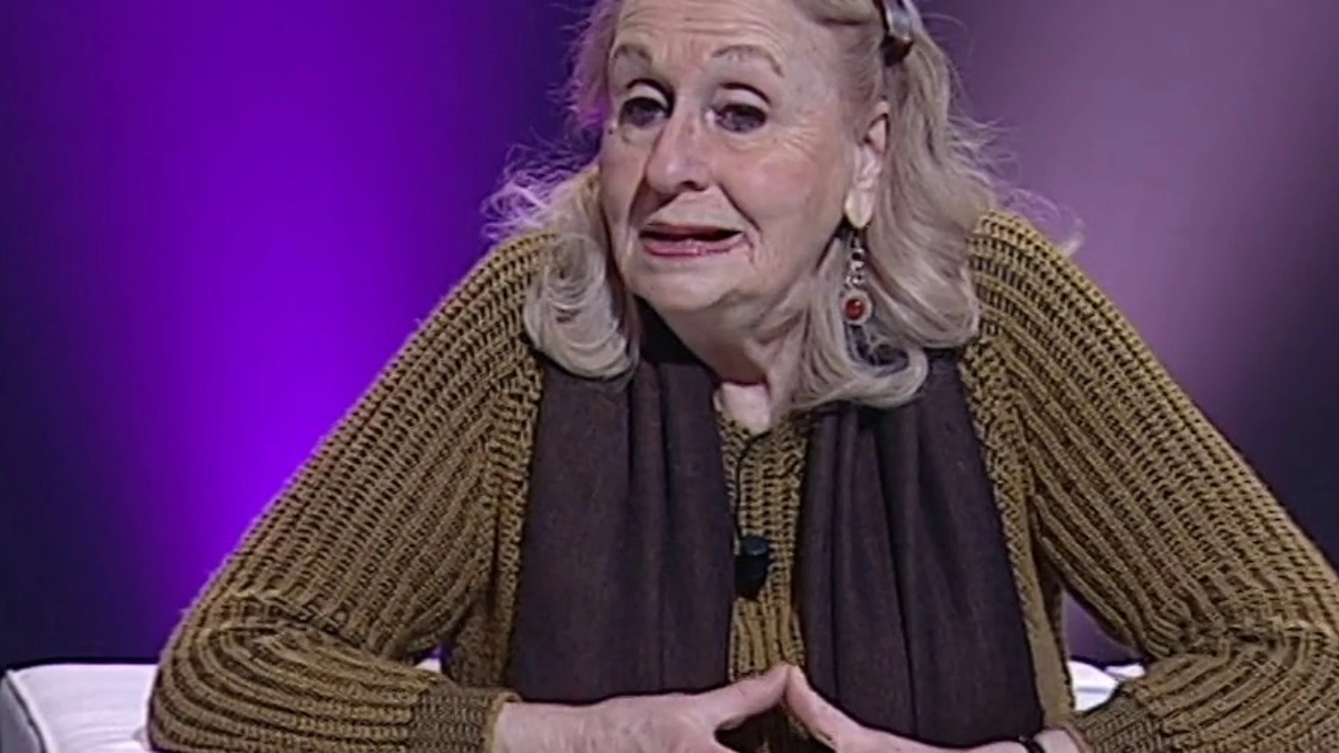 La historiadora durante una intervención en un programa de televisión
