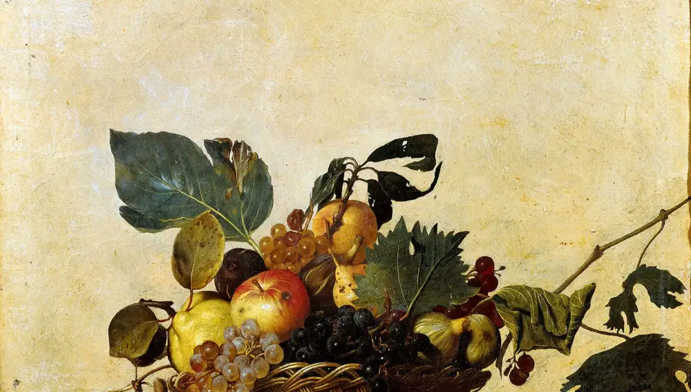 Cesto con fruta. Caravaggio 1956 Pinacoteca Ambrosiana. Milán