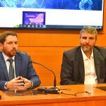 El director de la Escuela de Negocios de la UCAV, Dr. Ricardo Reier; y el Dr. Sergio Luis Náñez, coordinador de la Escuela de Negocios Ávila Business School, durante el Congreso