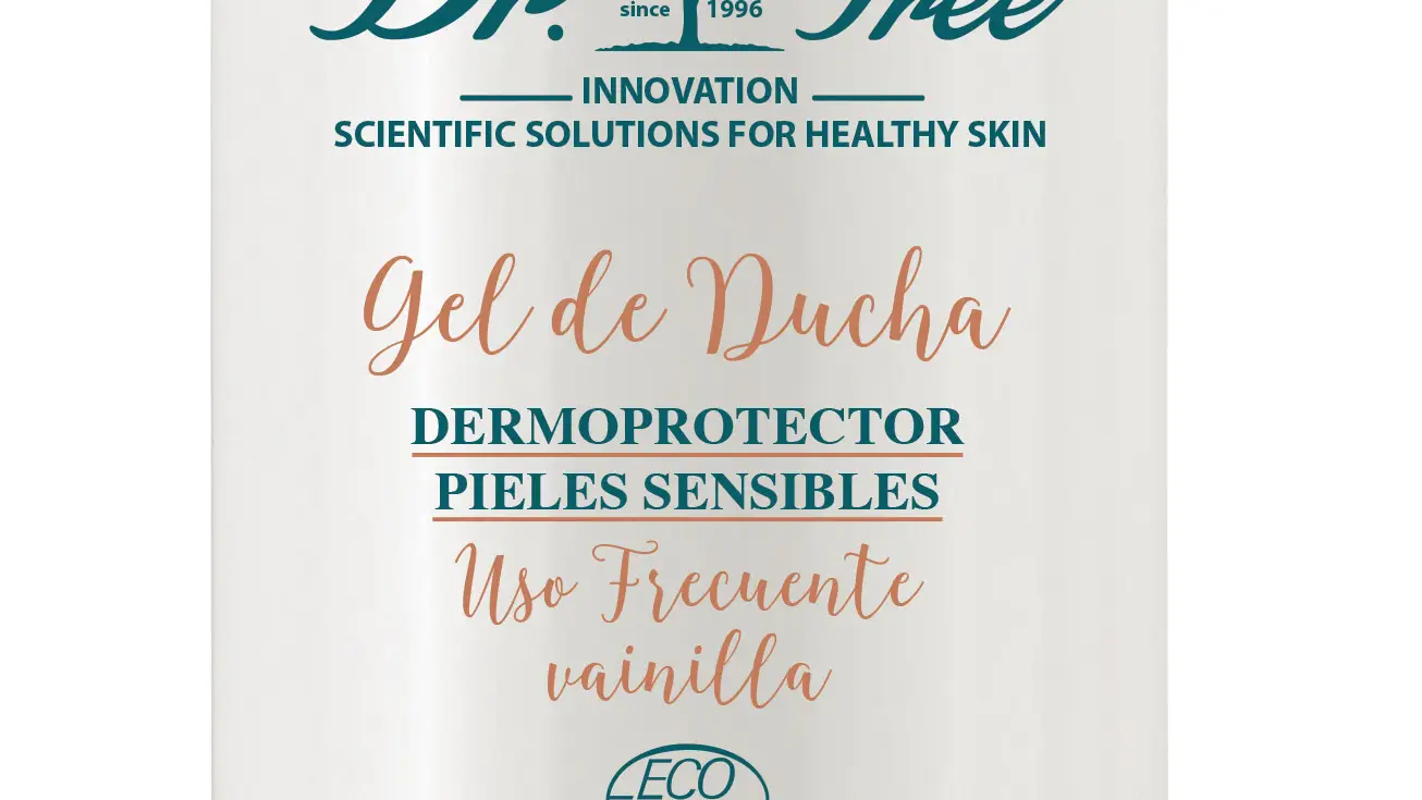 Gel de ducha de uso frecuente de vainilla.