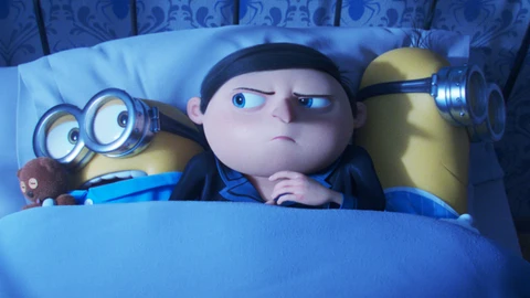 El joven Gru acompañado de sus fieles compañeros de aventuras: los Minions
